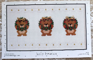 Little Memories Smocking Plate Holly Bearies 130 OOP